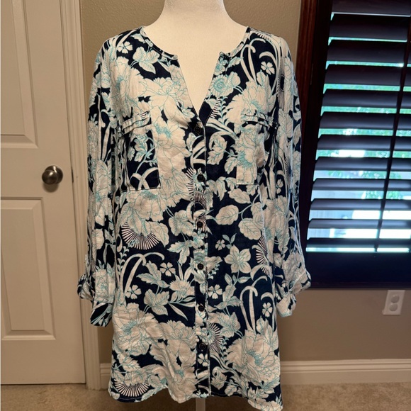 JM Collection Tops - 100% Linen Tunic